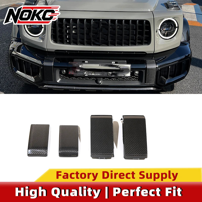 Dry Carbon Fiber Front Rear Bumper Cover Trim For Mercedes-Benz G-Class W465 G63 Dry Carbon Decorative Inserts OEM Replacement