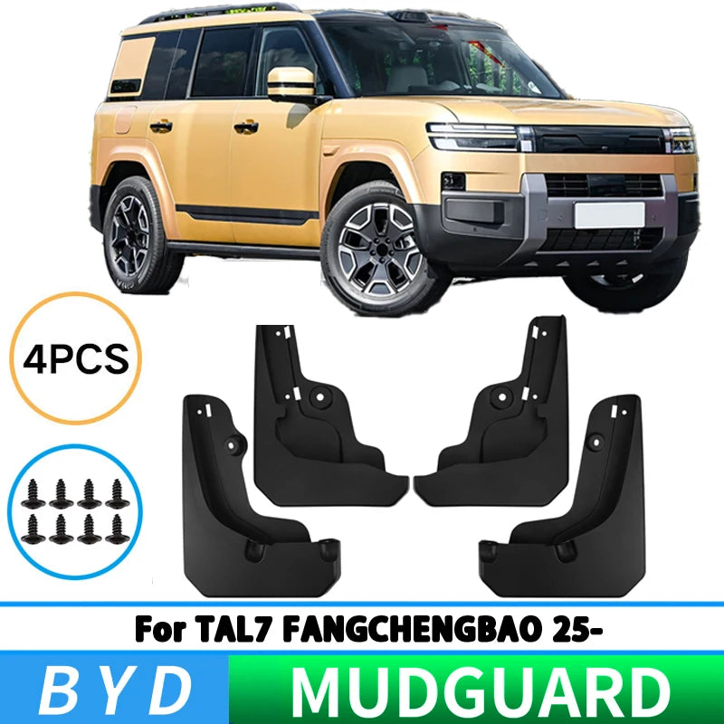 For BYD Equation Leopard Titanium Fangchengbao Tai 7 2025 Car Tire Fender Splash Guard Front and Rear Wheel Fender Auto Parts