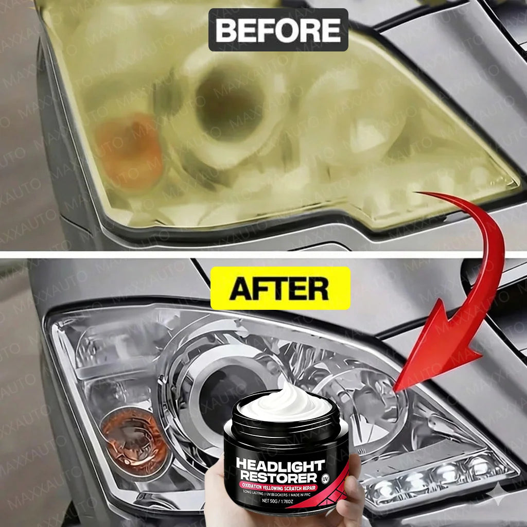 Professional Car Headlight Restoration Yellowing, Oxidation,Fogging Removes Automotive Front & Rear Light Polish Clean Care