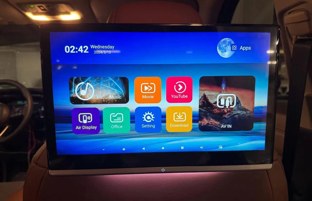 Car TV 13.3 Inch 4GB+64GB 8-core HD 4K Screens Android 12.0 Headrest Monitor For Kia Rear Seat Entertainment System
