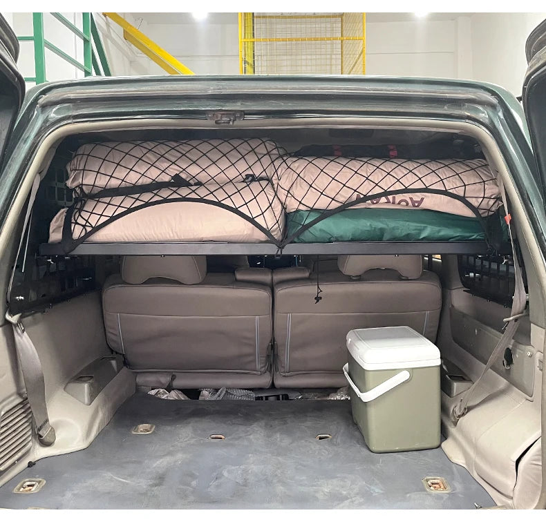 For Nissan Patrol Y61 1997-2016 5dr Accessories Storage Panel Rear Trunk Debris Rack Car-Styling MOLLE Storage Panel Organizer