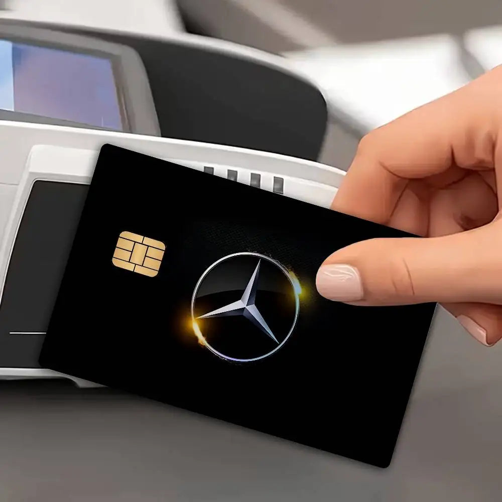 M-Mercedes-Ben-z-Backs Laser Sparkle Bank Card Stickers Universal DIY Craft Decor Accessories
