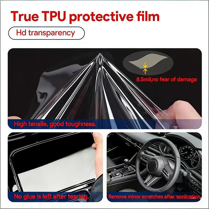 Fit for DENZA B8 2025 Clear TPU PPF Anti Scratch Gear GPS Navigation Instrument Center Console Interior Repair Decor Protective