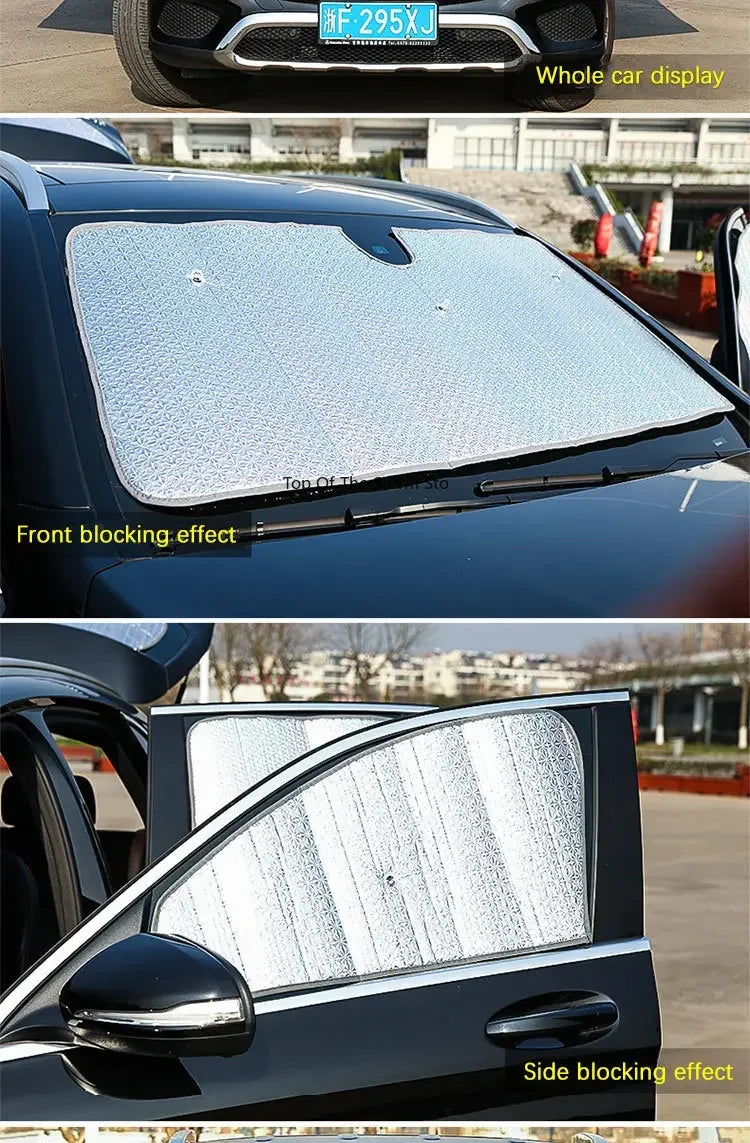 Full Coverage Sunshade For Nissan Patrol Y62 2010 2011~2023 Infiniti QX56 QX80 Sun Shade Car Heat insulation Anti-UV Accessories