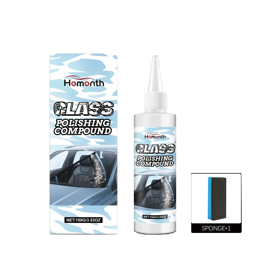 Homonth car glass polishing paste car glass film coating cleaning decontamination clear oil film cleaning paste