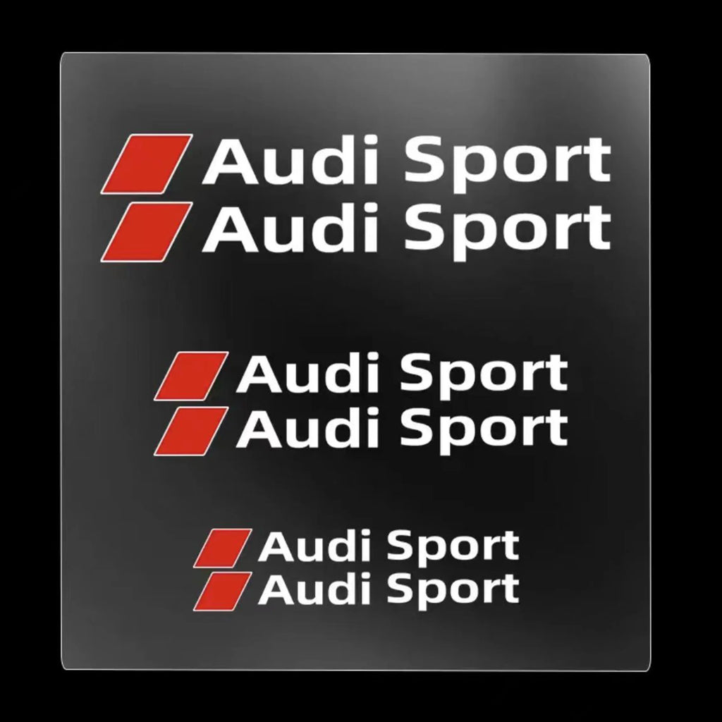 6Pc Car Brake Caliper Sticker High Temperature Waterproof Decal for Audi S3 S5 S1 S4 S2 S6 RS3 RS4 RS5 RS6 RS8 B8 B6 TT A3 A4 A5