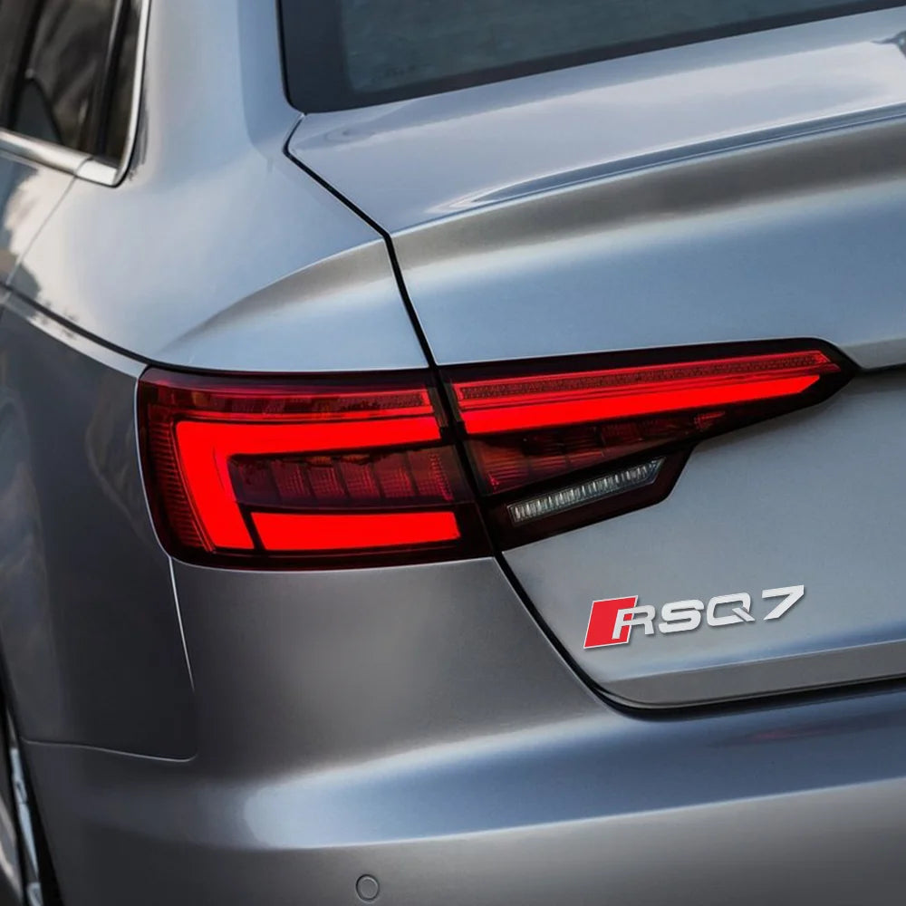 3D ABS Auto Body Rear Trunk Decoration Sticker Car Styling Emblem Decal Refit Accessories For Audi SQ3 SQ5 SQ7 RSQ3 RSQ5 RSQ7 RS