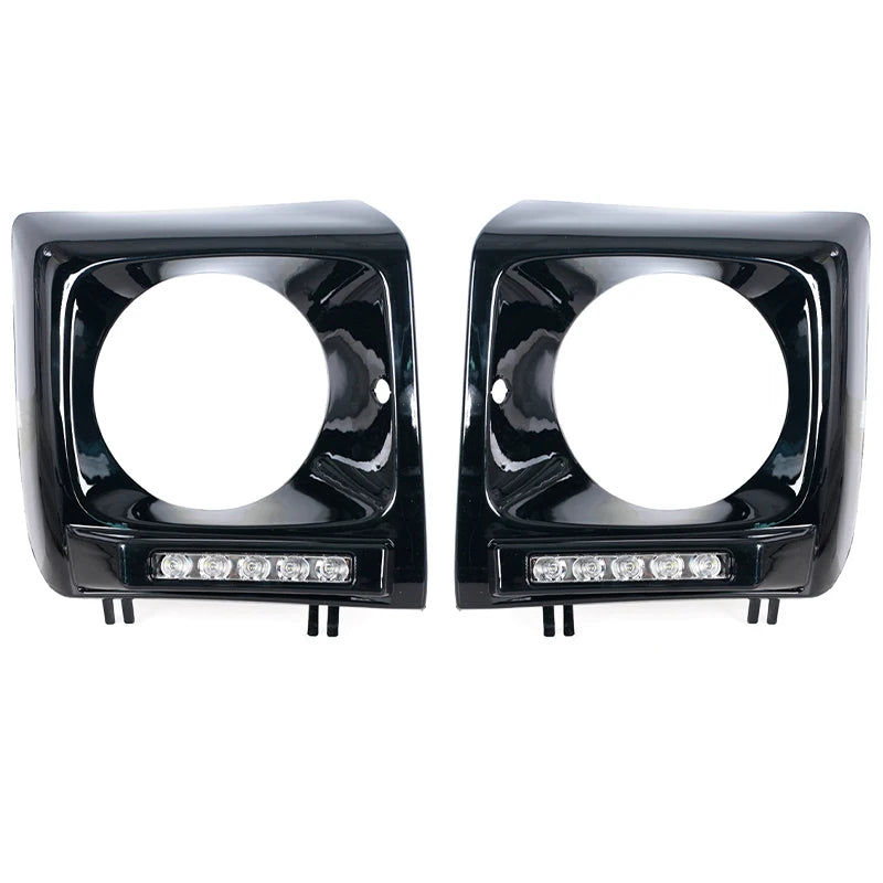 DRL LED Daytime running lights Fog Lamp Cover Black Frame For Mercedes Benz G500 G55 G63 W463 1990-2016 A4638840731 A4638840832