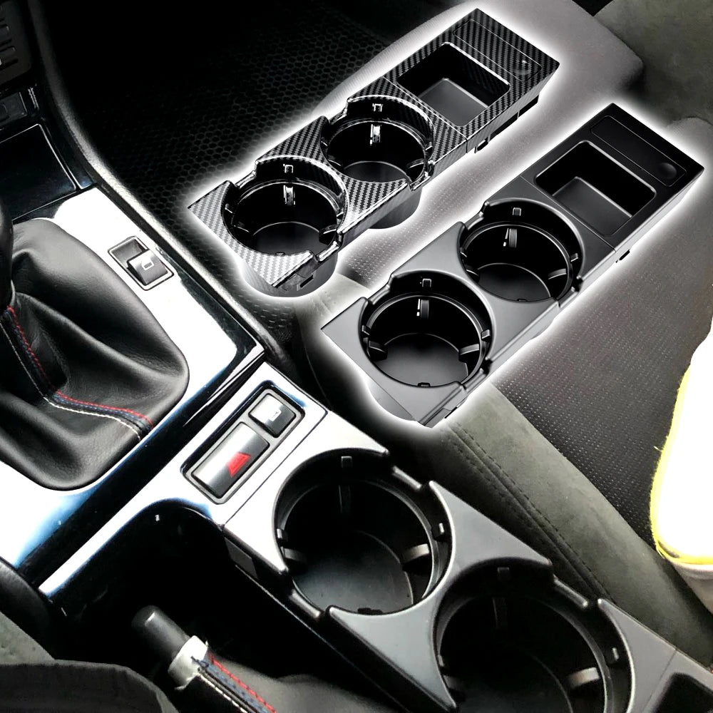 New Double Hole Car Styling Front Center Console Storage Box Coin + Cup Holder For Bmw 3 Series E46 323i 318I 98-06 51168217953