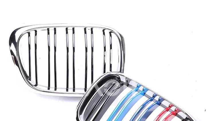 Front Bumper Lower Kidney Inside Grills Ventilation M Style Chrome Design Grille Facelift For BMW 5 Series E39 1997 -2003 LCI