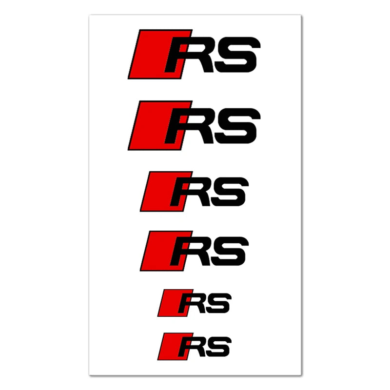 6Pcs PVC Car Brake Caliper Sticker Heat Resistant Decals Auto Accessories for Audi S Line A1 A3 A4 A6 A7 Q3 Q5 Q7 RS3 RS4 S3 S4
