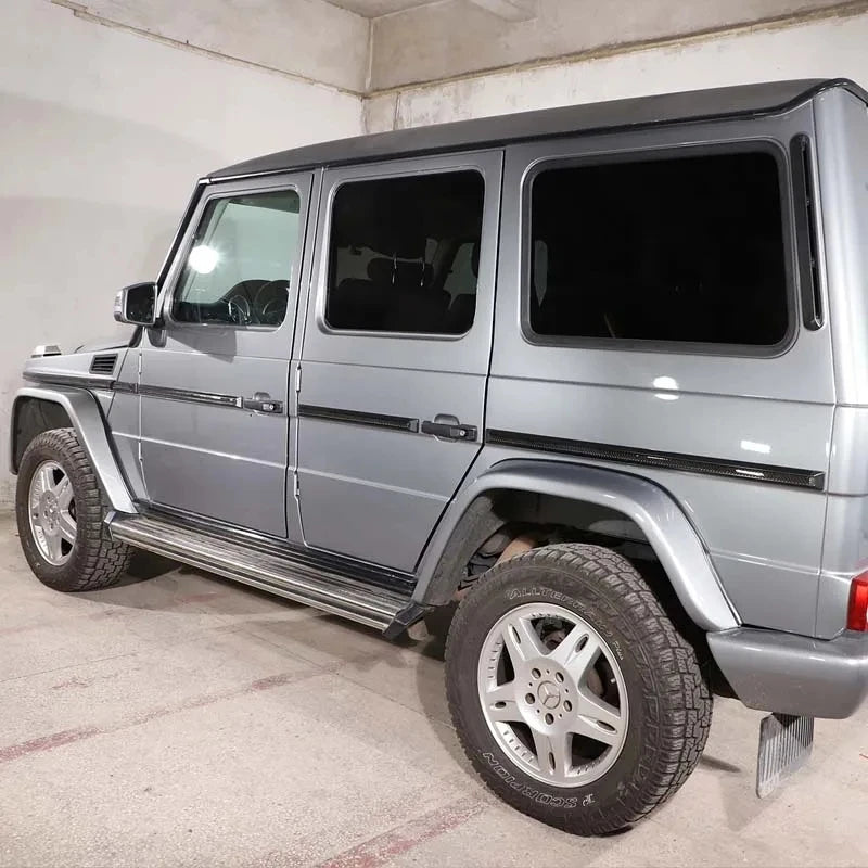 For Mercedes Benz G Class W463 G63 Side Molding Trim for G350 G400 G500 G55 G63 G65 Black Side Molding Trim Kit with B Logo