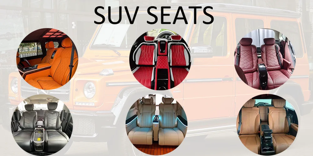 Luxury G-Wagon Full Set Leather Seat Cover Interior Wrapping Kit for  G Class W463 W464 W465 Custom Car Accessories