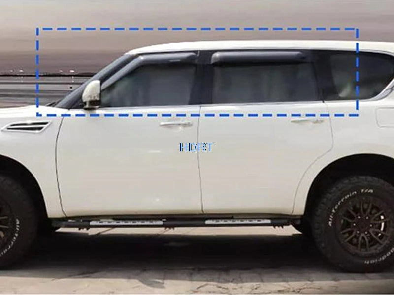 Car Styling Accessories Window Deflector Sun Visor Rain Gurad Awning Shelter Weather Shield For Nissan Patrol Y61 Y62 1997-2021