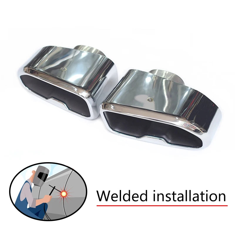 for 2018-2023 BMW X3 X4 G01 G08 G02 Exhaust Upgrade M40i Square Black Stainless Steel Muffler Tip Tailpipe Exhaust Tip