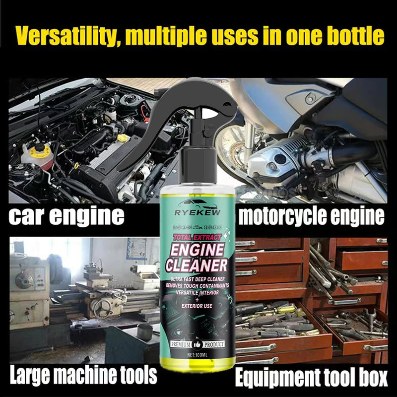 Car Engine Compartment Cleaning Agent, No Water Wash Oil Stain Remover, Deep Rust Removal and Cleaning/c.