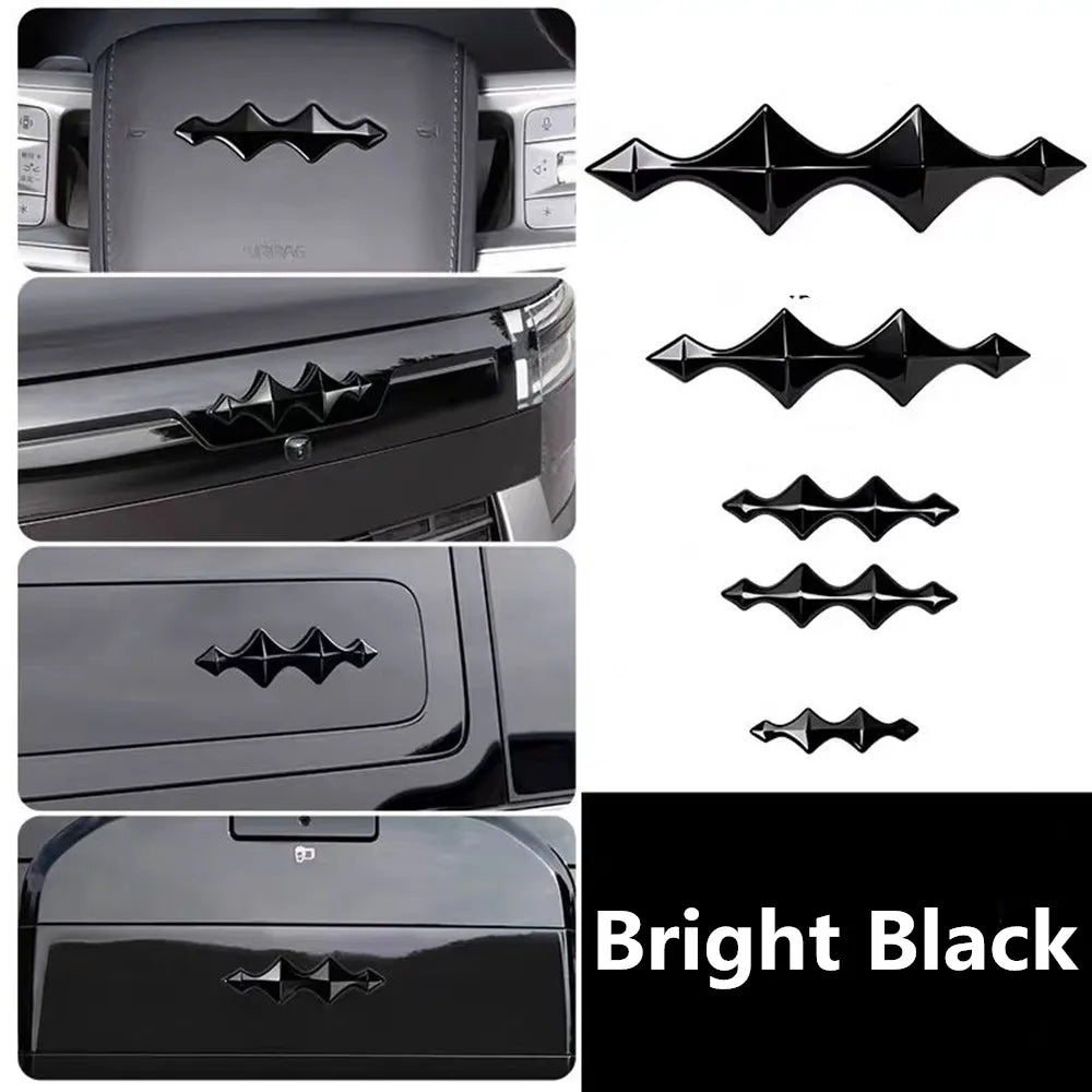 For BYD Leopard Titanium 7 Blackened Car Emblem Stickers Black Warrior Modified Decoration Accessories Section