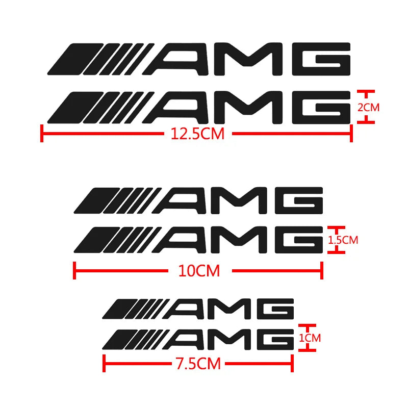 For Mercedes Benz 2021 C /S Class Car Sticker Brake Caliper Sticker Label AMG Logo Personalized Modification Decorative  Sticker