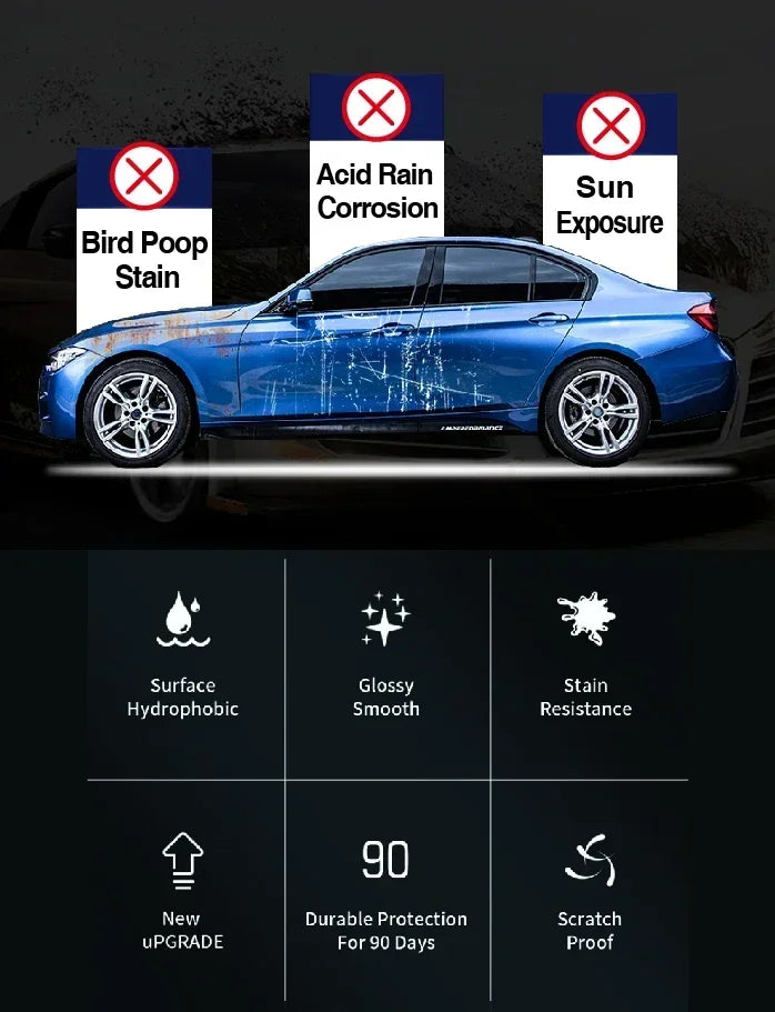 Ceramic Car Coating Spray Ceramic Coat  Auto Motorcycle Hydrophobic Protect Polish Paint Care Detailing Gloss Seal Brightening