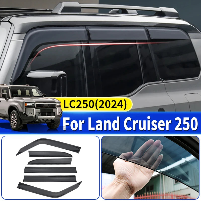 Side window deflector,rain guard visor For Toyota Land Cruiser 250 Prado Lc250 2024 1958 Upgrade Exterior Decoration Accessories