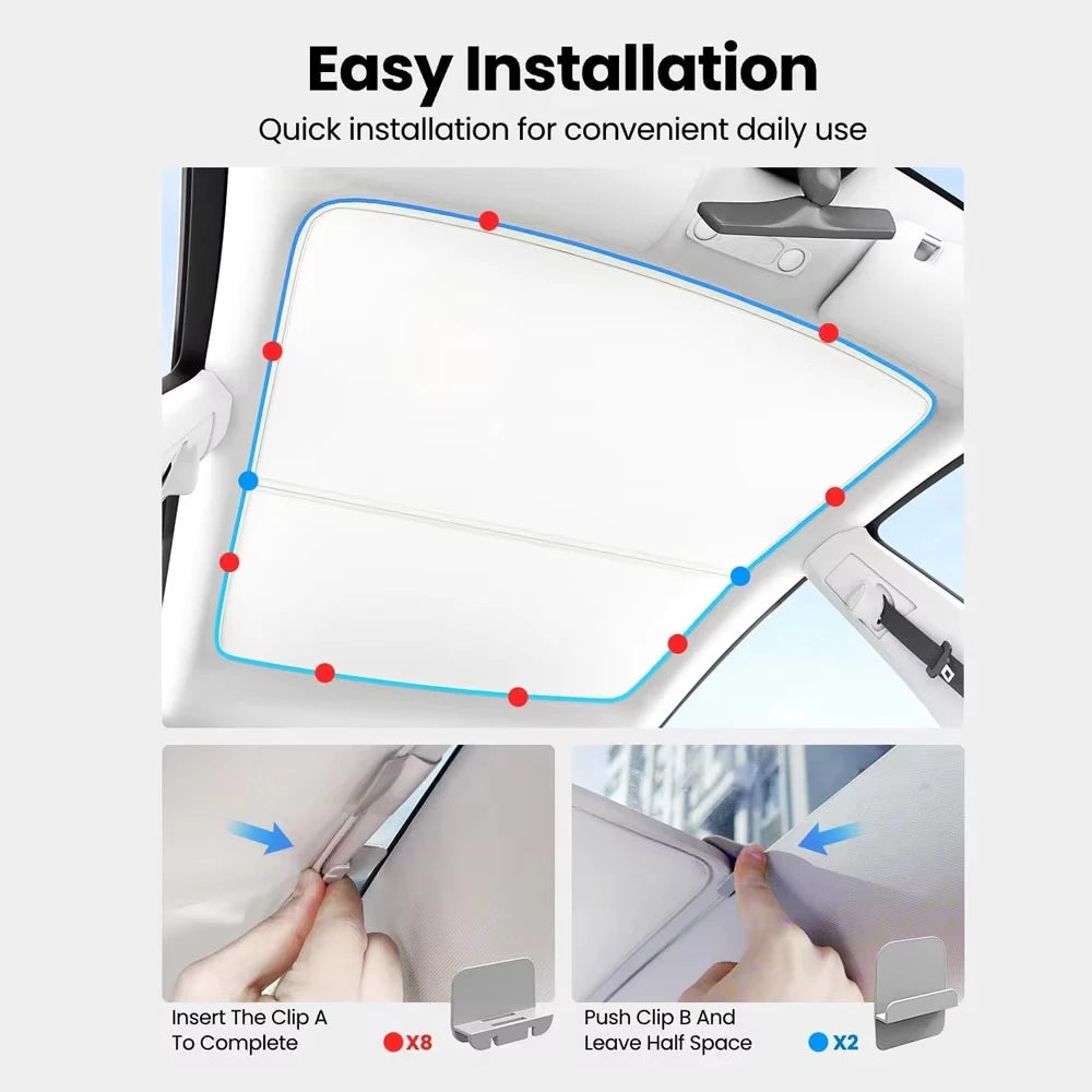 For Porsche Taycan 2019-2025 Car Ice Crystal Sunroof Sunshade Skylight Roof Heat Insulation Shading Interior Auto Accessory