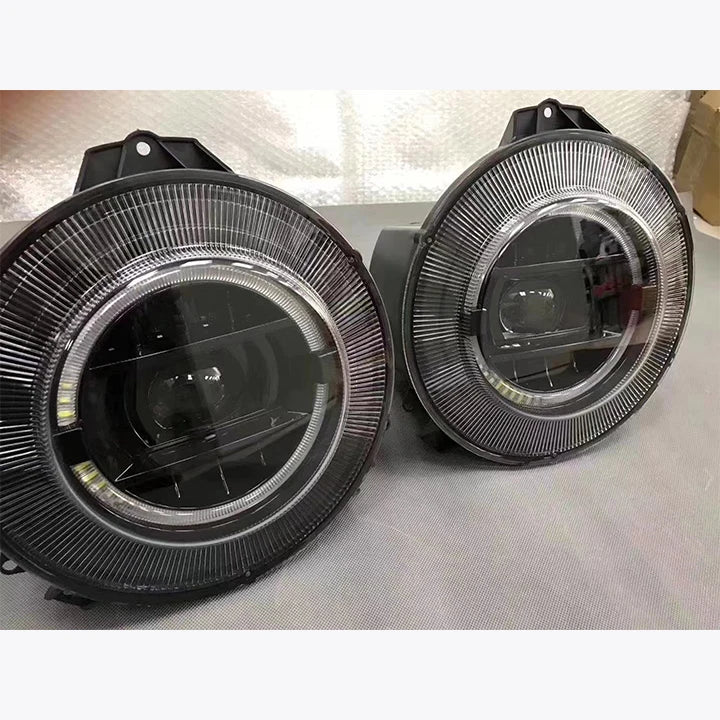 W464 Style Dynamic LED For Mercedes Benz G Class W463 G63 G550 G55 G500 Black Headlight Pair 2008-2018