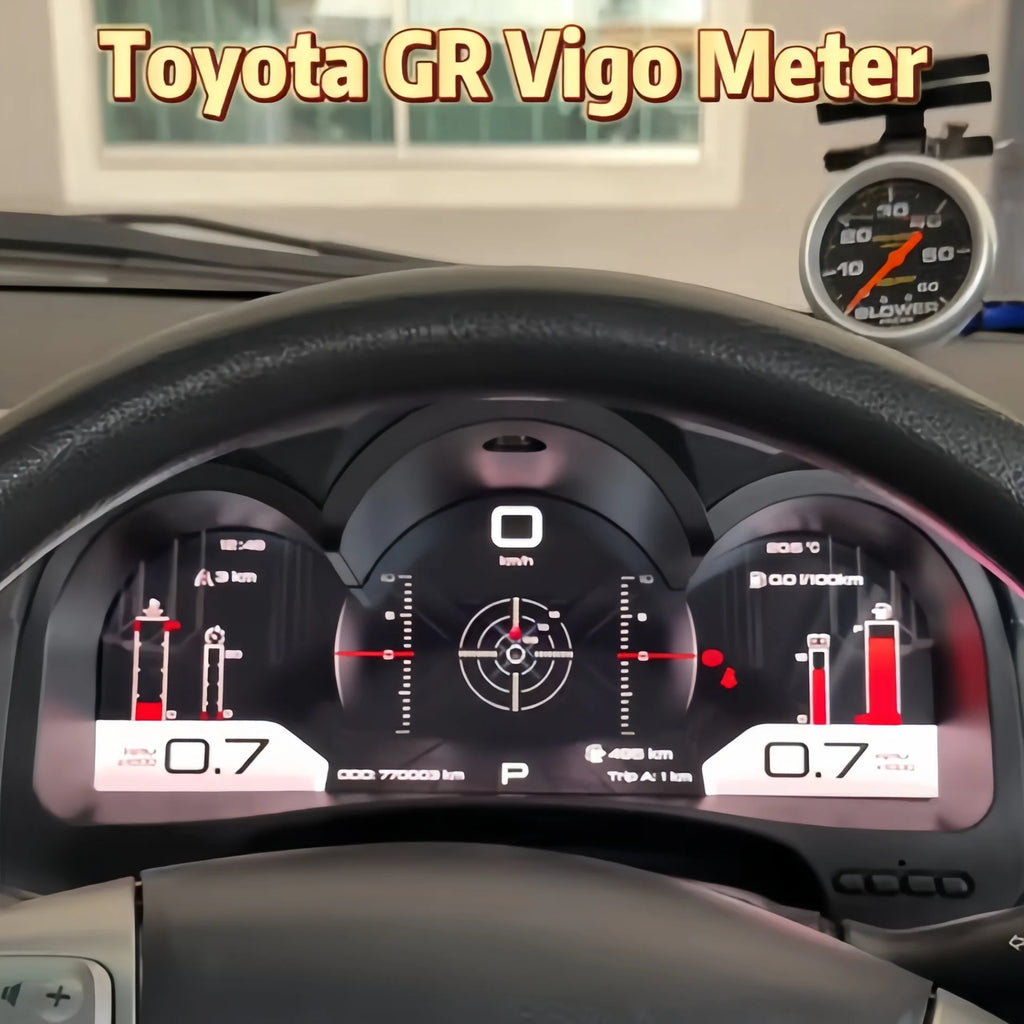 12.3 " Car LCD Digital Cluster For Toyota Hilux 2005 ~ 2015 Dashboard Virtual Cockpit Instrument Speed Meter LCD Screen