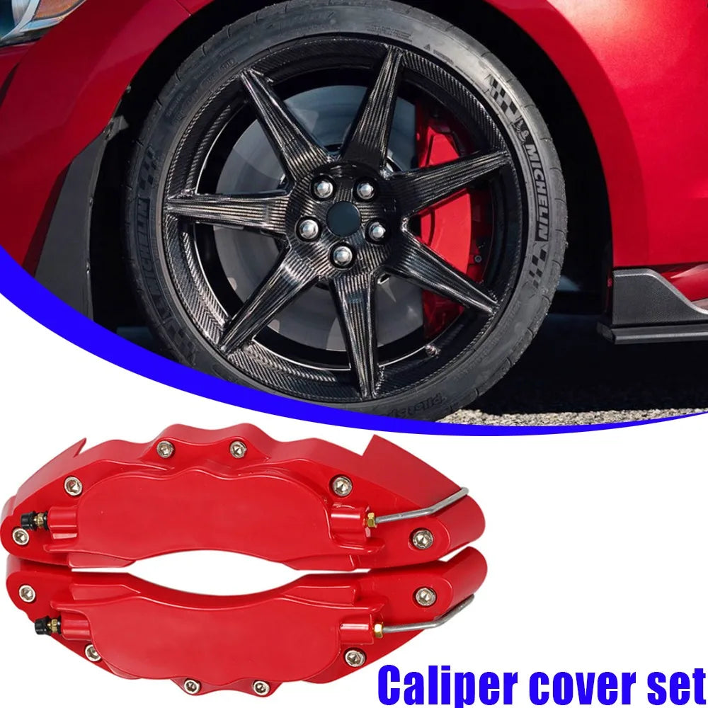 Racing Brake Caliper Covers 1 Pair of Universal Front And Rear Brake Caliper Covers Suitable For All Wheels Car Accessories