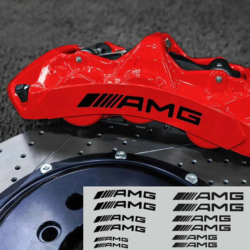 For Mercedes Benz 2021 C /S Class Car Sticker Brake Caliper Sticker Label AMG Logo Personalized Modification Decorative  Sticker
