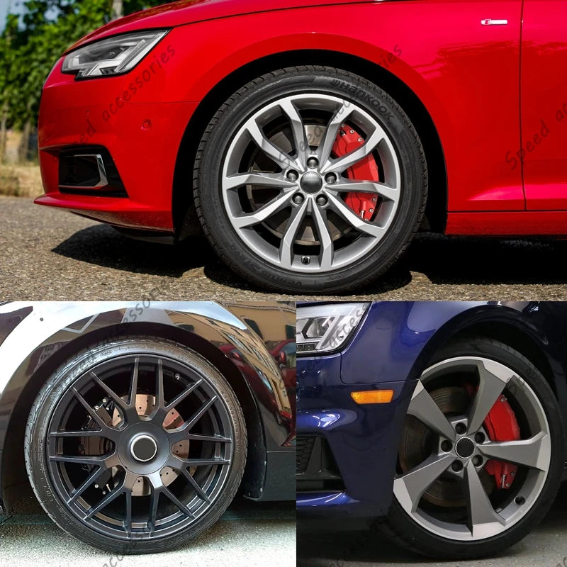 4Pcs Aluminum Alloy Brake Caliper Covers For Audi A3 A5 A6 Q3 Q5 Q7 Car Rim Decoration Brake Accessories