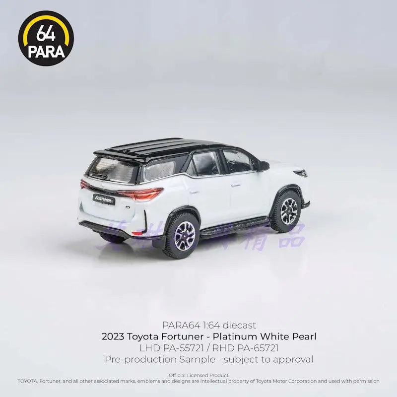 PARA 1:64 Fortuner 2023 Alloy Car Diecasts & Toy Vehicles Car Model Miniature Scale Model Car Toys For Children