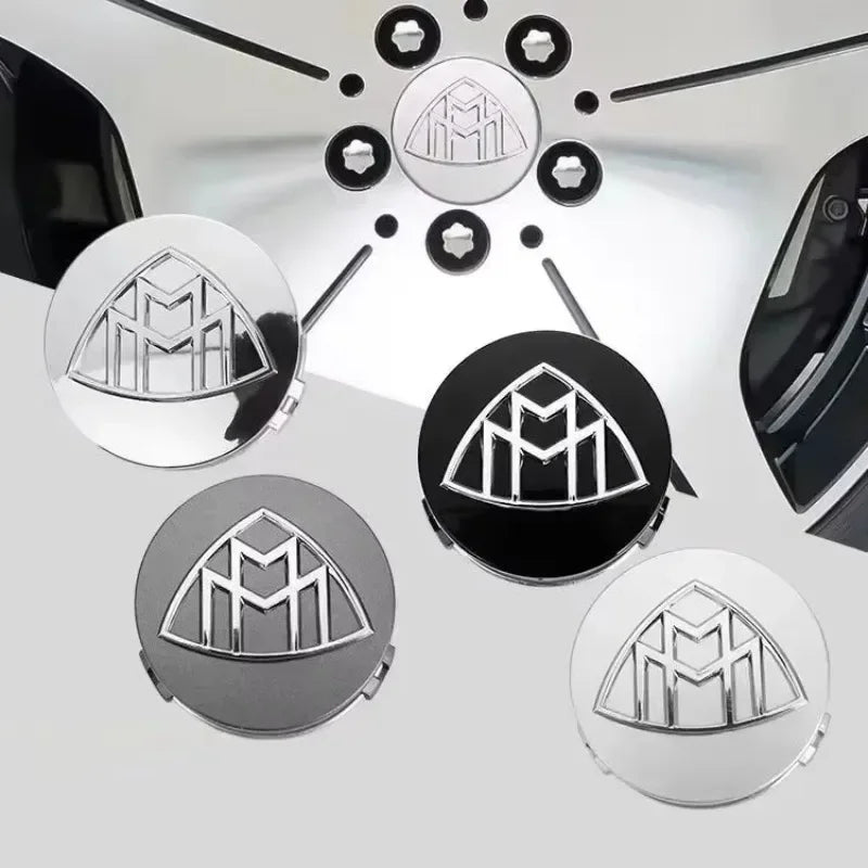 NEW 2026 4pcs 75mm Maybach logo Car Emblem Wheel Center Hub Cap auto Rim refit dust-proof Badge Covers S480 S500 GLS Sticker