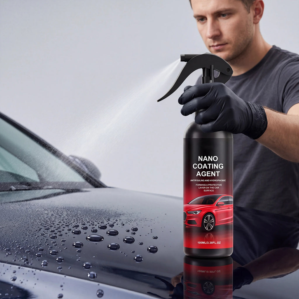 Universal Auto Graphene Nano Ceramic Coating Complete Kit, Professional Car Paint Polishing Brush, Ultra Shiny Finish, Long Last