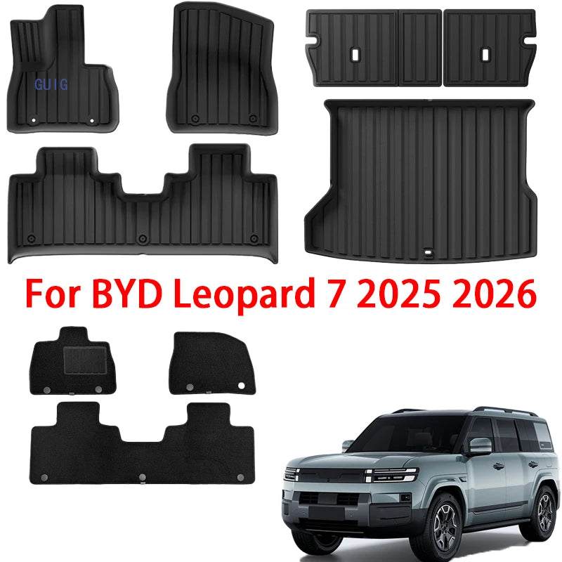 For Formula Leopard TAI 7 Leopard 7 2025-2026 TPE Floor Mats Trunk Mat All Weather SUV Car Accessories