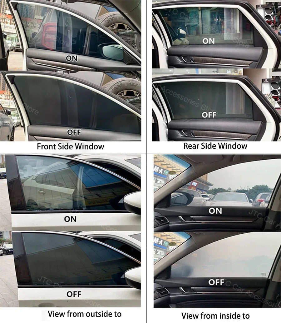 PDLC Smart Privacy Film for Electric Vehicle Windows, Electric Switchable Privacy Glass Tint, Instant Dimming Smart Window Film