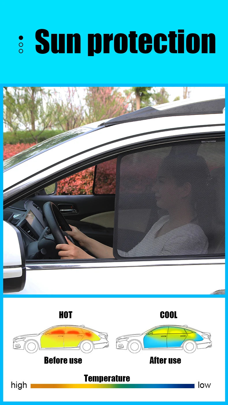 For Nissan PATROL Y62 2010-2025 Car Window SunShade UV Protection Auto Curtain Sun Shade Visor Net Mesh