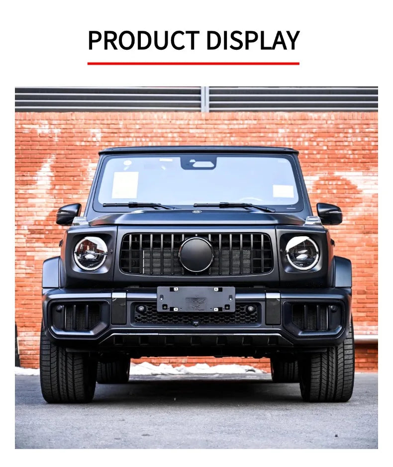 For Mercedes G Class 2019-2024 W464 G63 Upgrade 2025 W465 G63 Style Front Bumper Grille 3Pcs Facelift Exterior Mod Accessories