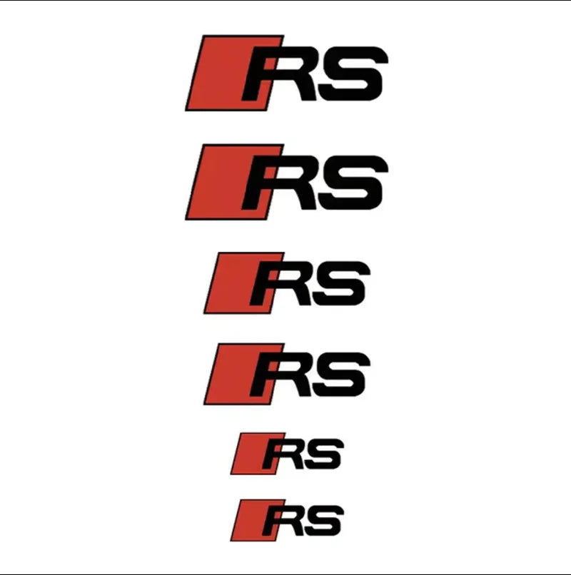 6pcs/set Heat Resistance Caliper Decals Wheel Decor Vinyl Sticker For Audi Sline TT RS A4 B7 B8 B9 A3 8P 8V 8L A5 A6 A1 A7 A8 C6