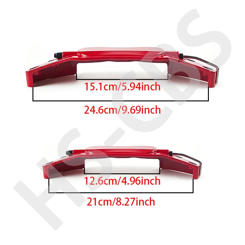 2/4Pcs L/M Metal Car Brake Caliper Cover Stickers Brake Disc Anti Dust Cover Protective Shell Wheel Auto Styling Accessories