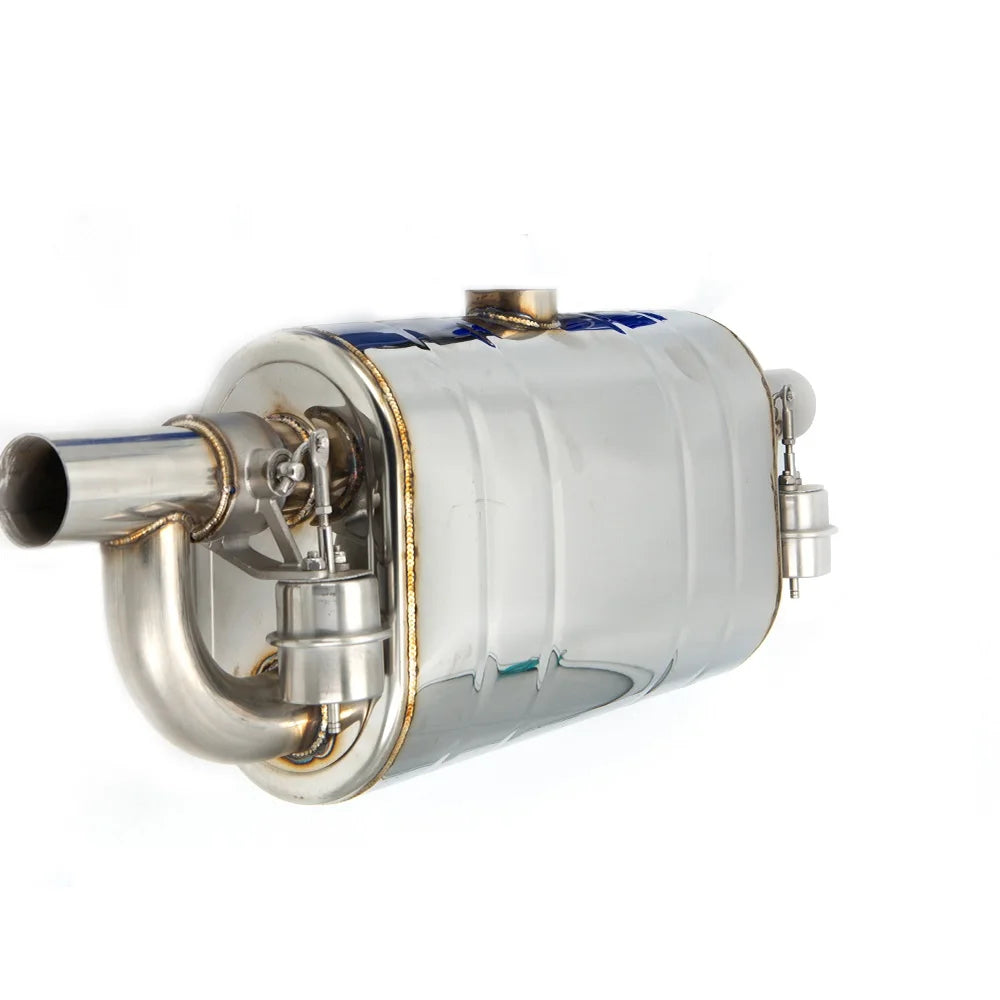 Universal T shape Exhaust Muffler Double Outlet One Inlet Dump Valve Exhaust Cutout With Remote Controller Set 51MM 63MM 76MM