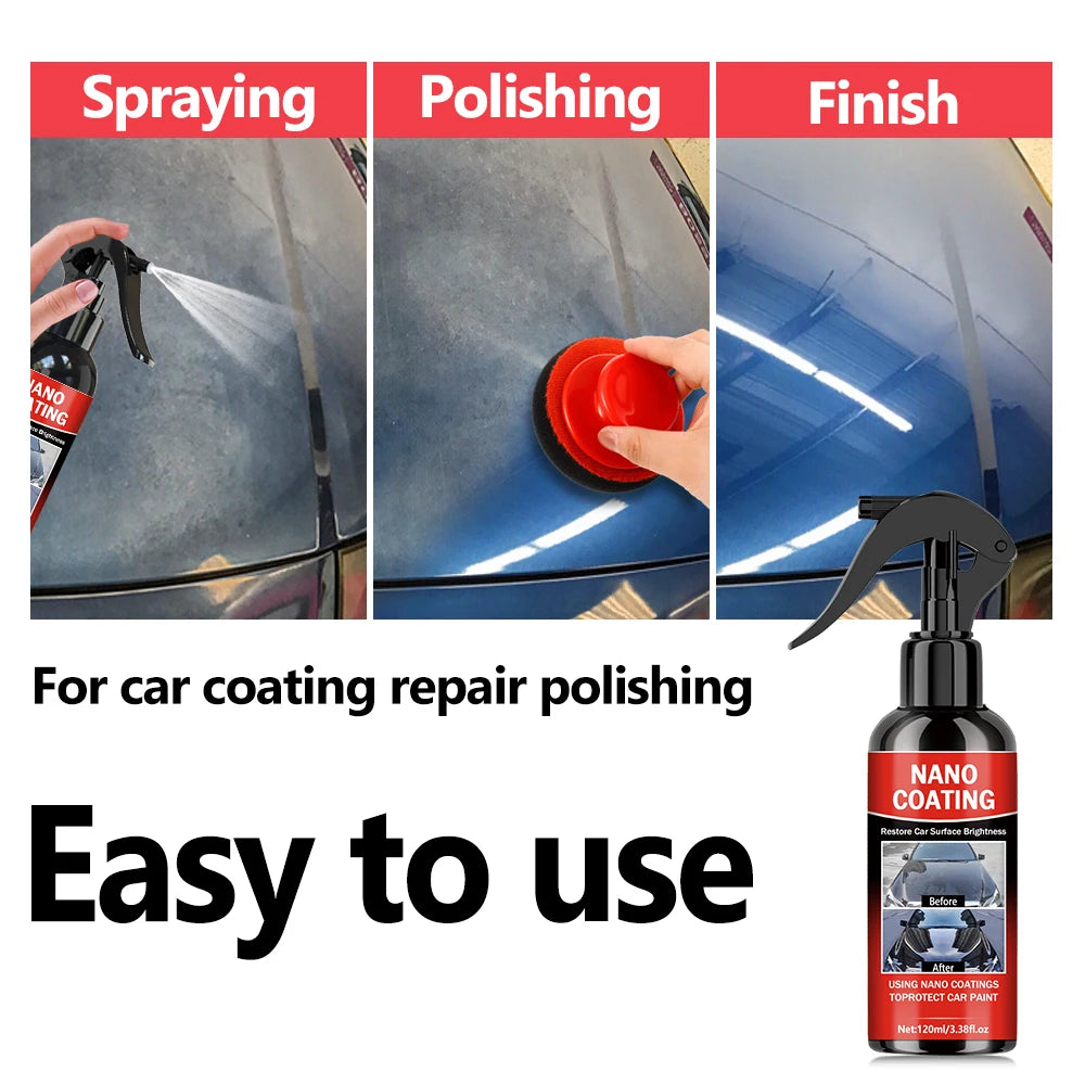 Graphene Nano Ceramic Car Coating Kit - Universal Professional Car Beauty, High Gloss Car Paint Protection, Long-Lasting Gloss