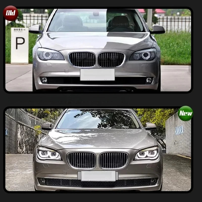 Car Daytime Running Lights Dynamic Turn Signals 6000K LED Headlights for 2009-2015  7 Series F01 F02 Upgraded Headlight