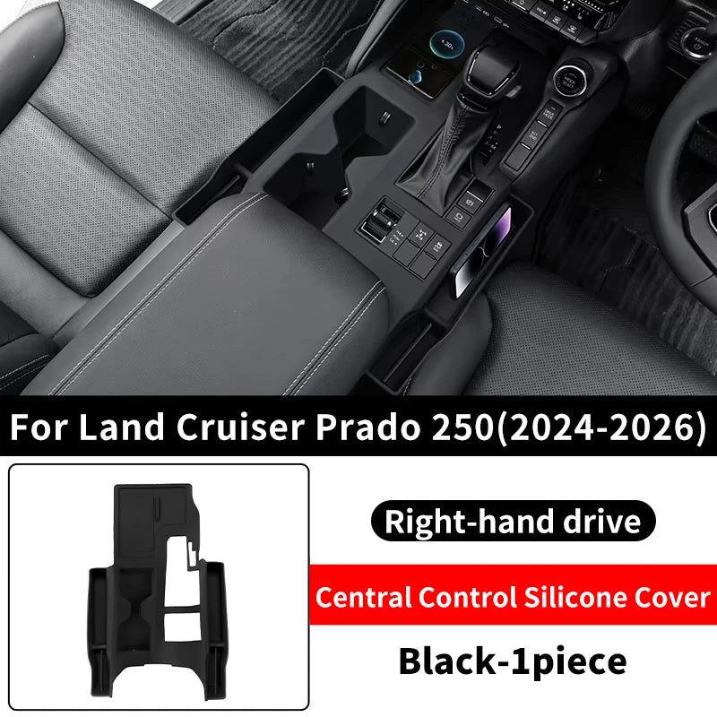 For Toyota Land Cruiser Prado LC250 250 J250 2024-2026 Center Console Silicone Cover Anti-Scratch Anti-Dust Perfect Fit Interior