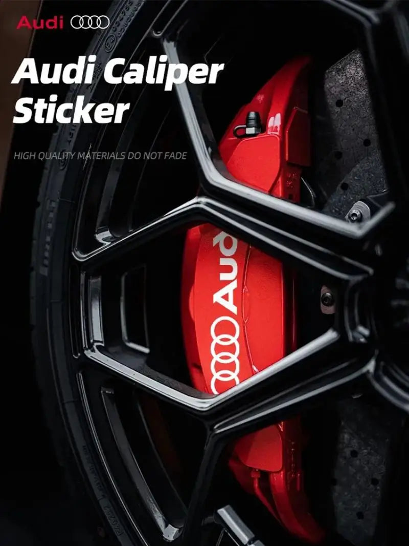 Car Brake Caliper Sticker Heat Resistant Decals Auto Accessories For Quattro For Audi S Line A1 A3 A4 A6 A7 Q3 Q5 Q7 RS3 RS4 RS5