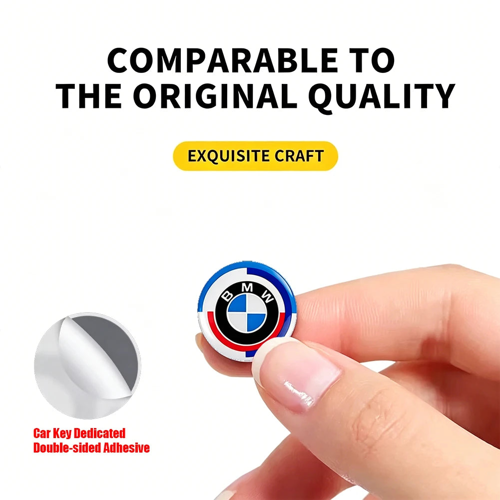 11/14mm 3D Aluminum Car Key Logo Emblem Decor Sticker Accessories For BMW E90 G80 M3 G30 M5 F82 F83 F20 F21 G42 F95 F96 G06 G07
