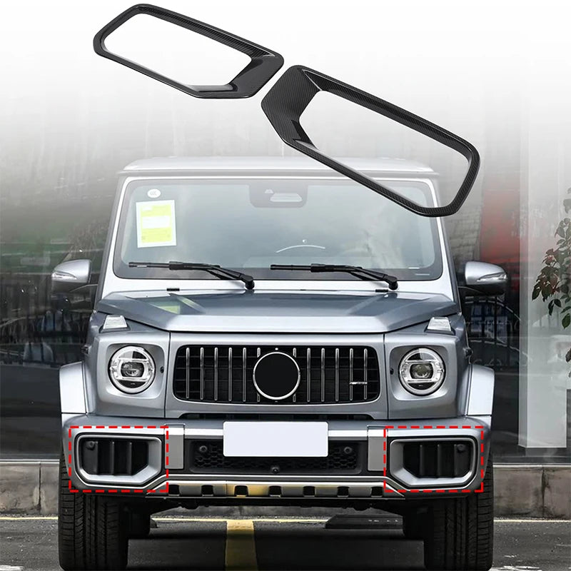 For Mercedes Benz G-Class W465 G63 2025+Real Carbon Fiber Car Front Bumper Side Air Inlet Decorative Frame Car Accessories