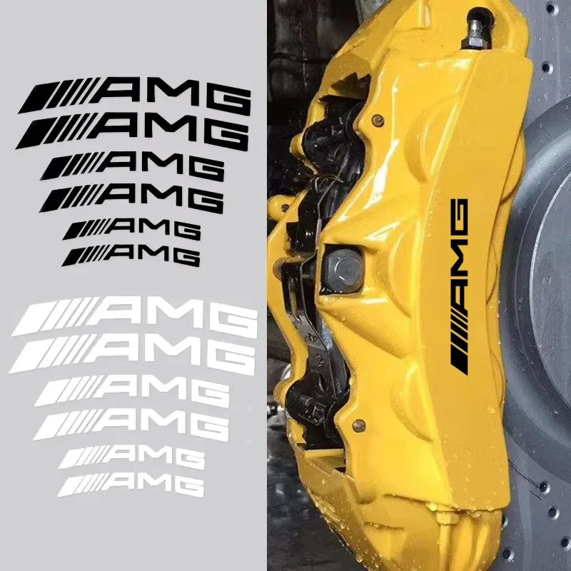 For Mercedes Benz 2021 C /S Class Car Sticker Brake Caliper Sticker Label AMG Logo Personalized Modification Decorative  Sticker