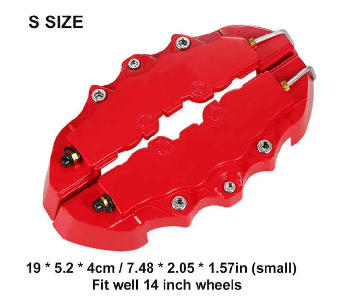 Racing Brake Caliper Covers 1 Pair of Universal Front And Rear Brake Caliper Covers Suitable For All Wheels Car Accessories