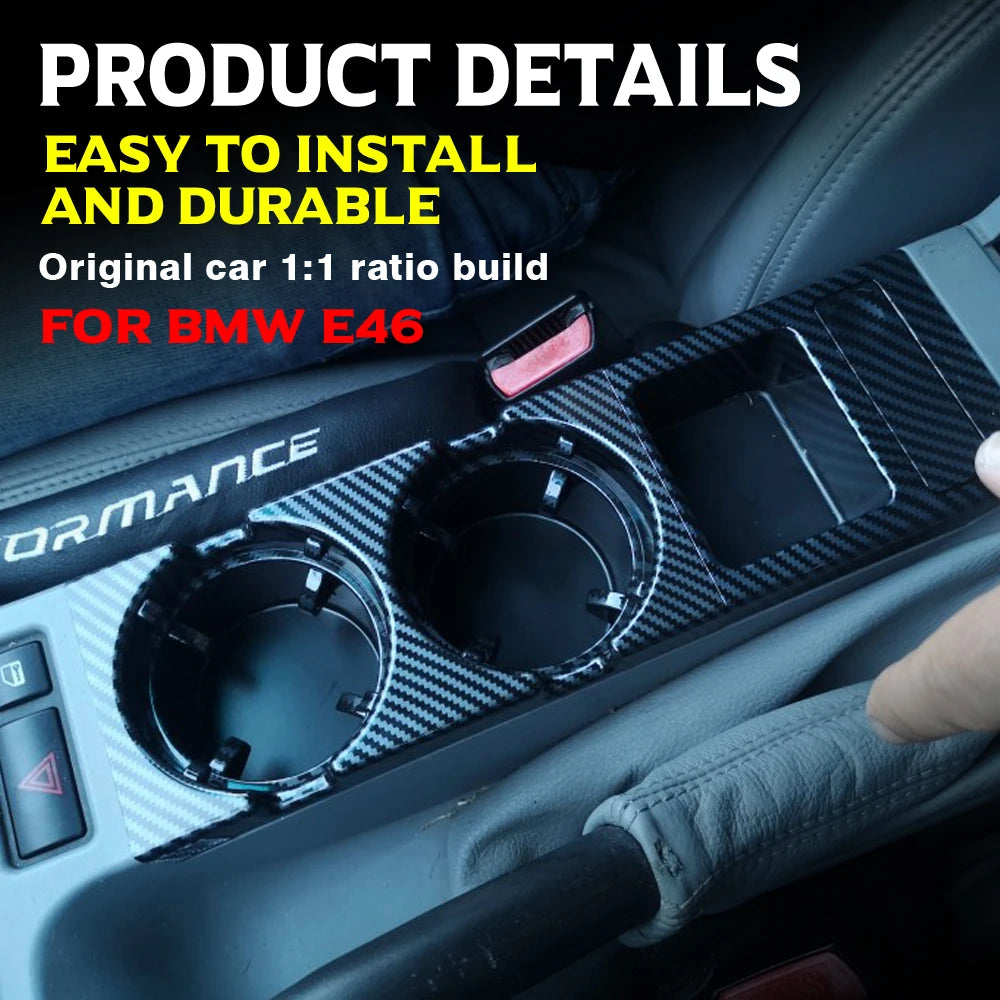 New Double Hole Car Styling Front Center Console Storage Box Coin + Cup Holder For Bmw 3 Series E46 323i 318I 98-06 51168217953