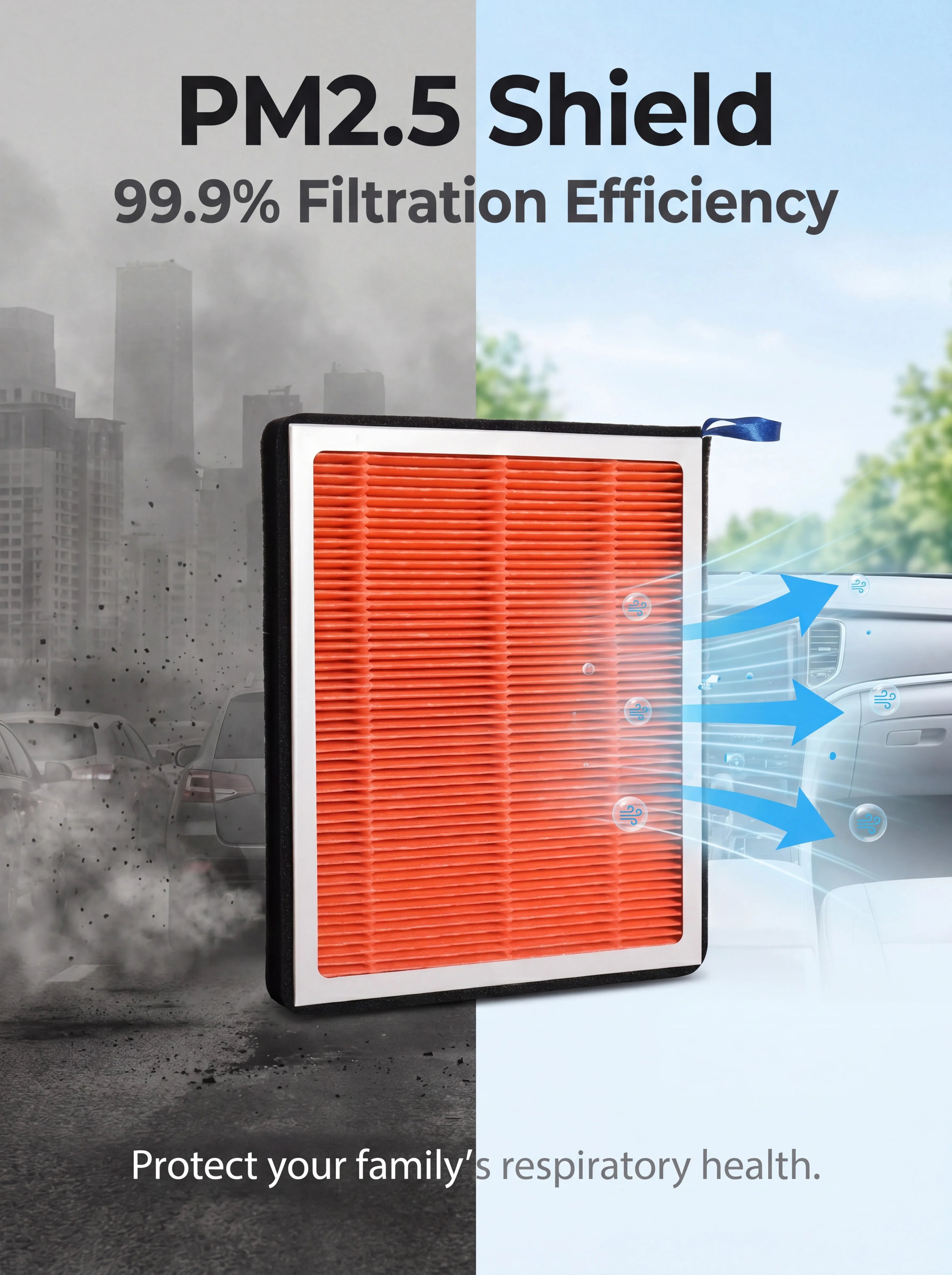 For Toyota Hilux Cabin Filter Air Filter Activated Carbon Air Conditioning Filter with Fragrance to Purify Car Cabin Air